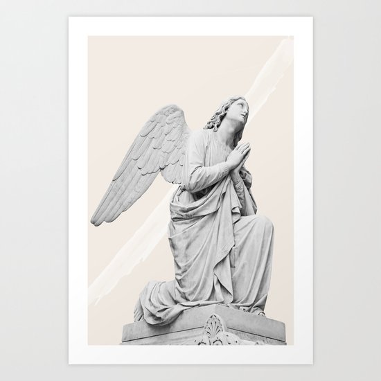 Praying angel Art Print by Gallery432 | Society6