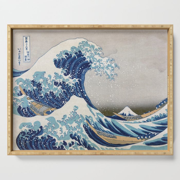 Under the Wave off Kanagawa Japanese Art Serving Tray