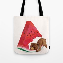 The Bear in Summer Tote Bag