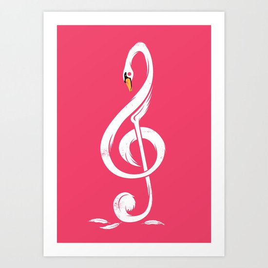Swan's Melody Art Print