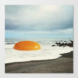 Beach Egg - Sunny side up breakfast Canvas Print