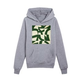 Abstract green pattern Kids Pullover Hoodies