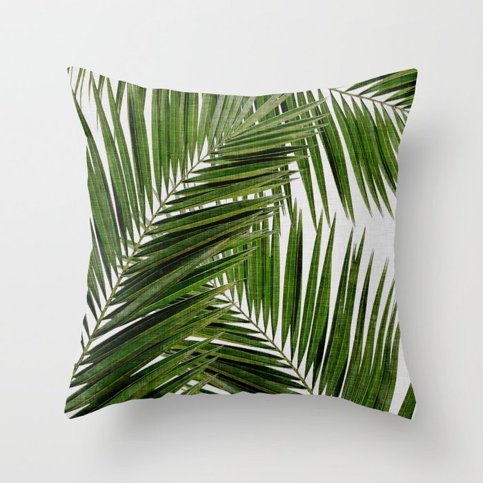 Palm Leaf III Throw Pillow