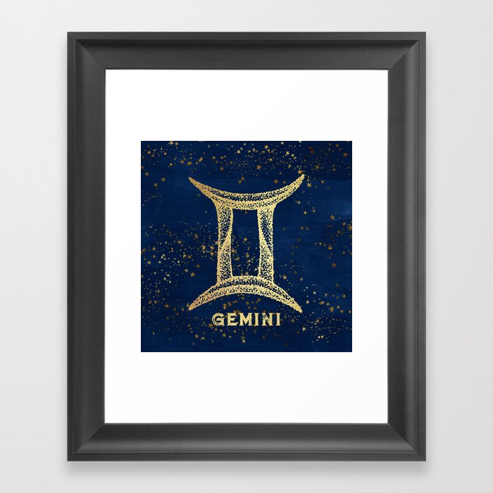 Gemini Zodiac Sign Framed Art Print