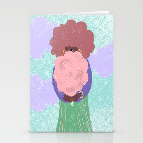 Cotton Candy Afro Stationery Cards