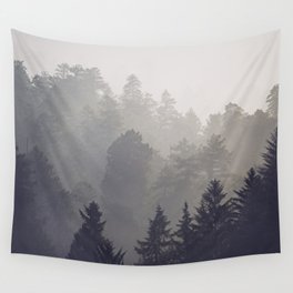 Forest Fadeaway - Redwood National Park Hiking Wall Tapestry