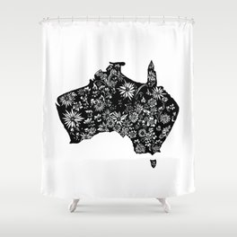 Australia map. The Land Down Under. Shower Curtain