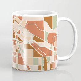MINNEAPOLIS MINNESOTA CITY MAP EARTH TONES Coffee Mug