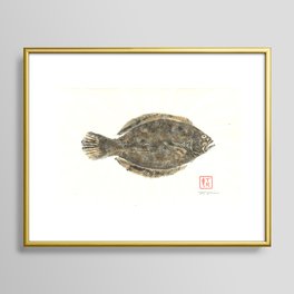 Southern Flounder - Color Framed Art Print