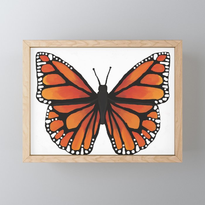 Monarch Butterfly Framed Mini Art Print