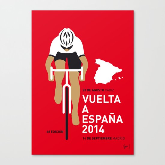 MY VUELTA A ESPANA MINIMAL POSTER 2014 Canvas Print