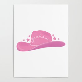 Pink Cowboy Hat Poster