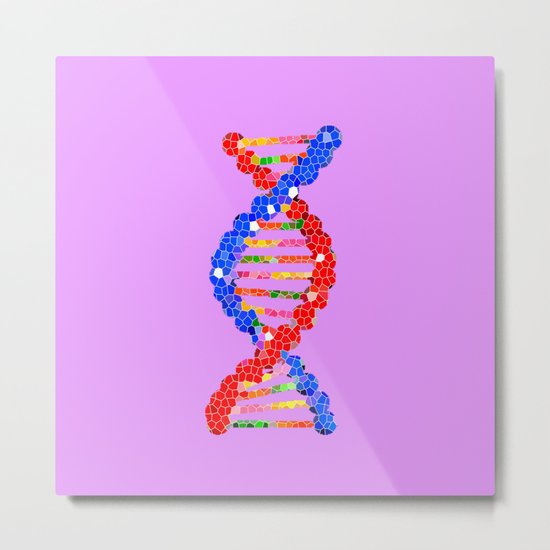 DNA Mosaic Metal Print