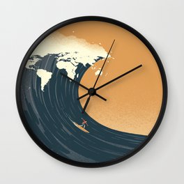 Surfing the World Wall Clock