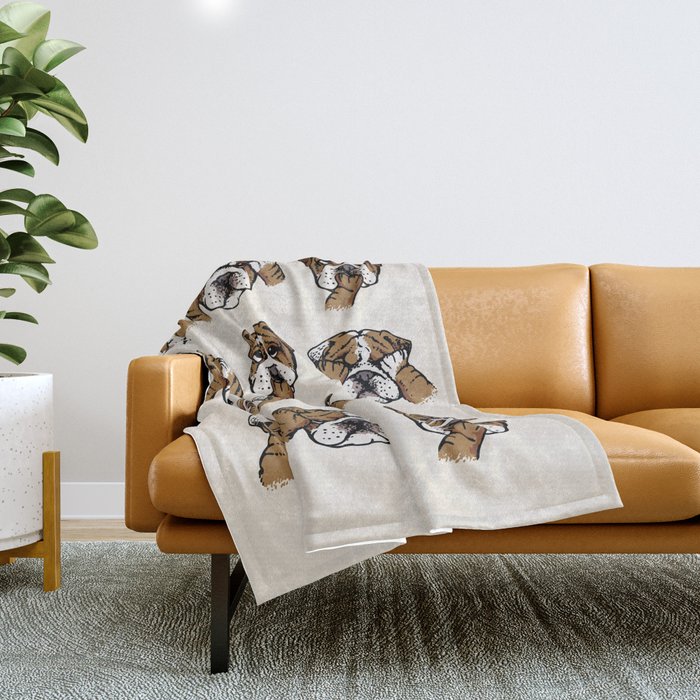 Bulldog throw hotsell blanket
