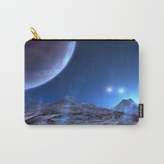 Extraterrestrial Landscape : Galaxy Planet Blue Carry-All Pouch