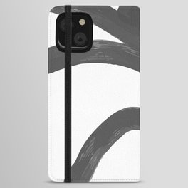 Industrial Decor, Abstract Black iPhone Wallet Case
