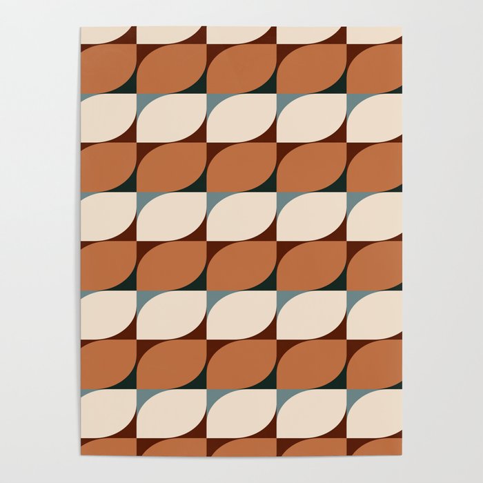 Abstract Patterned Shapes XLIX Poster