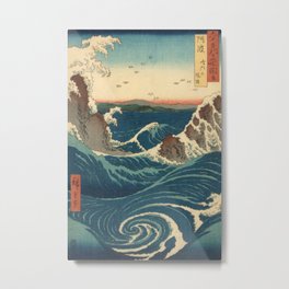 Vintage poster - Japanese Wave Metal Print