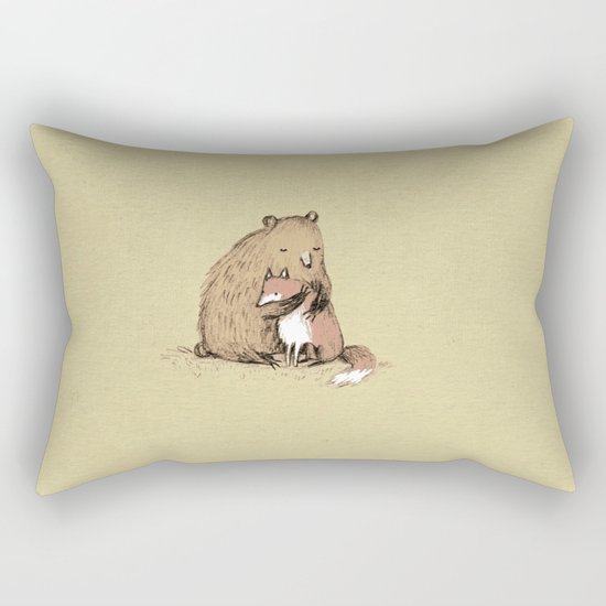 Grizzly Hugs Rectangular Pillow