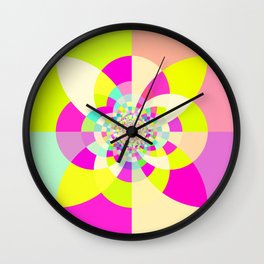 Bright & Pastel Kaleidoscope Wall Clock