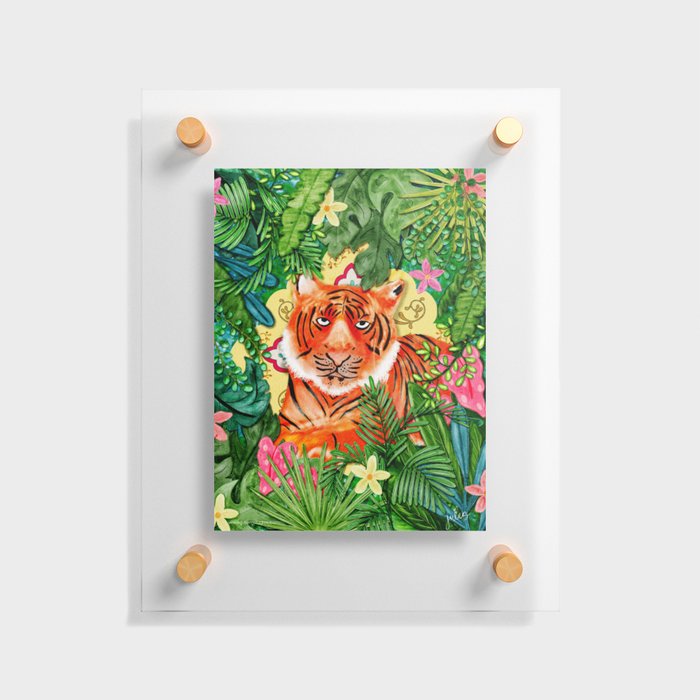 Tiger in the Jungle Floating Acrylic Print
