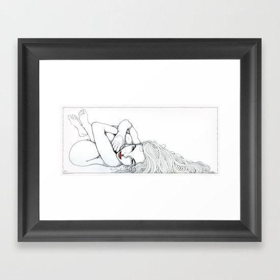 Melancholy pleased Framed Art Print