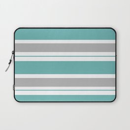 Gray And Blue Stripes Laptop Sleeve
