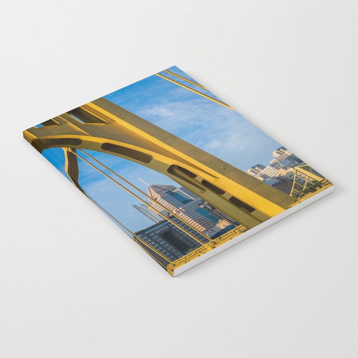 Pittsburgh Pennsylvania Steel City Bridge Skyline Photography Print Notebook