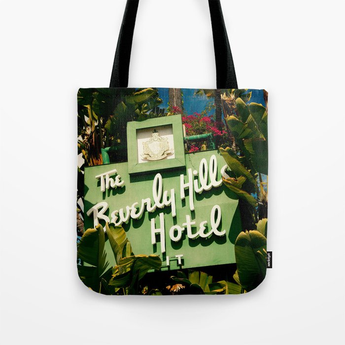 Classy Beverly Hills Hotel Mid Century Modern Neon Sign Tote Bag