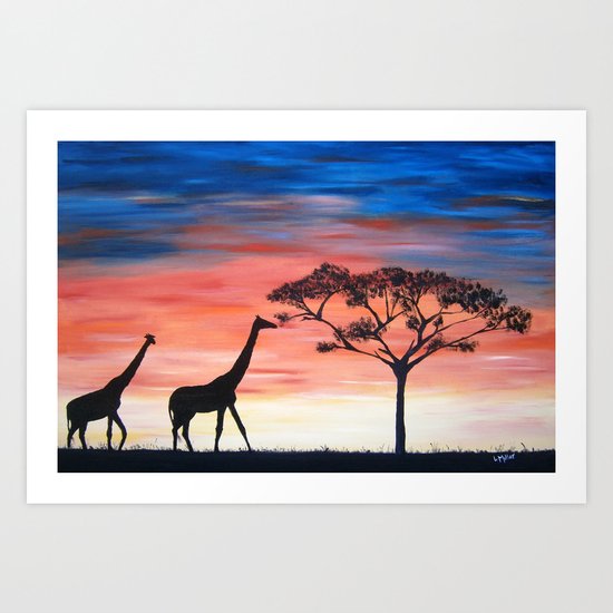 Africa Series - Seeking Shelter Before the Storm Art Print
