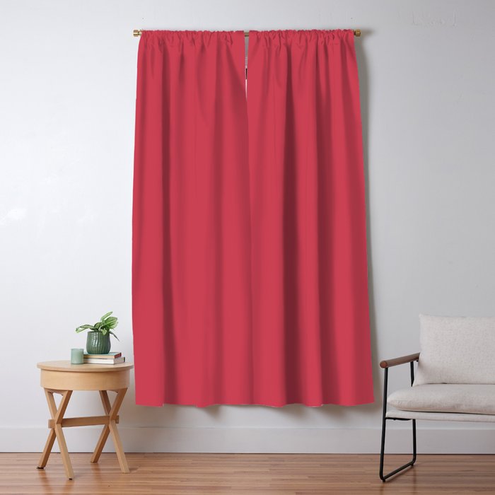 Brick Red Blackout Curtain By Alexandra Arts Society6