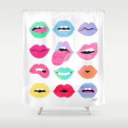 Rainbow Lips of Love Shower Curtain