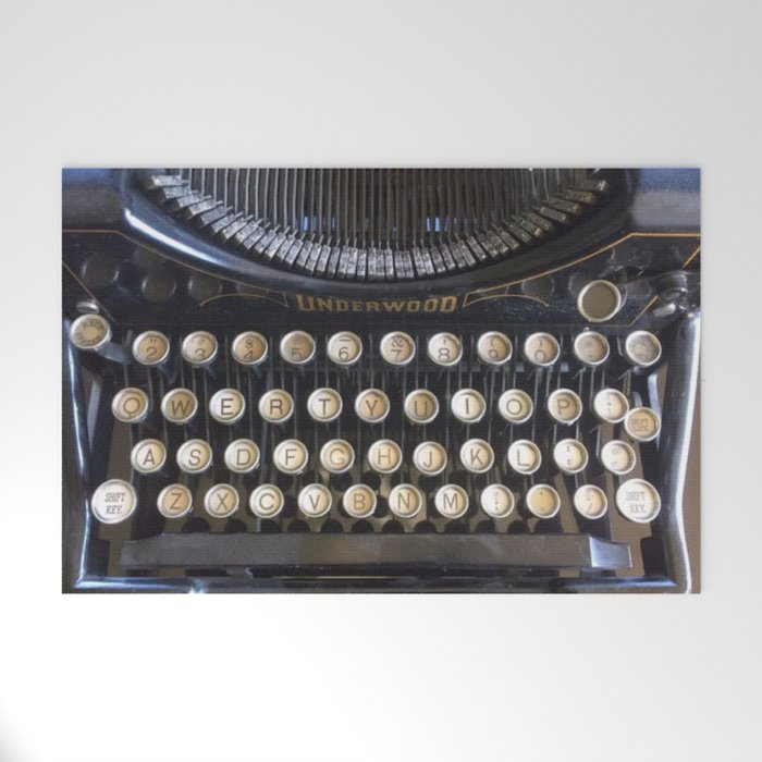 Vintage Typewriter Welcome Mat