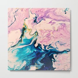 Storm Metal Print | Metalic, Pattern, Blue, Abstractswirl, Pink, Abstract, Purple, Acrylic, Painting, Watercolor 