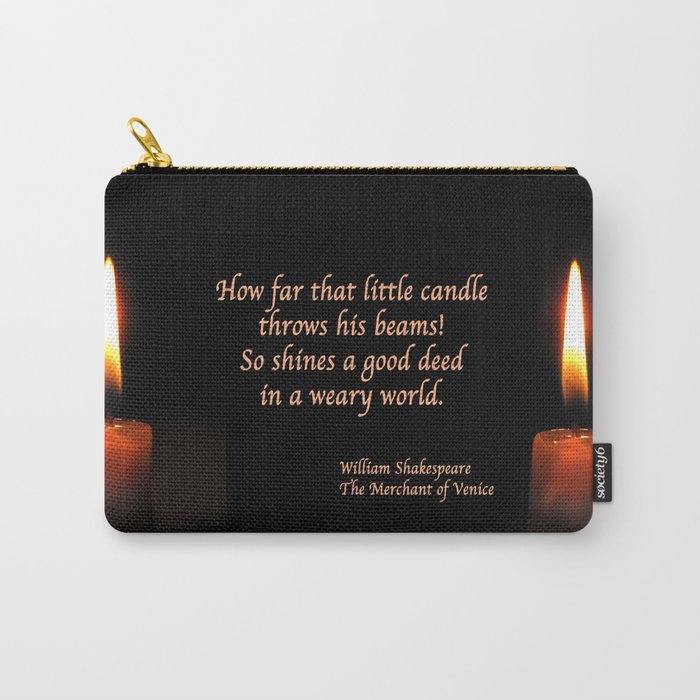 Shakespeare Candle Flame Carry-All Pouch