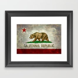 California Republic state flag Framed Art Print