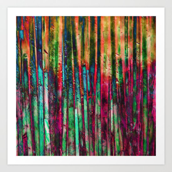 Colored Bamboo Art Print