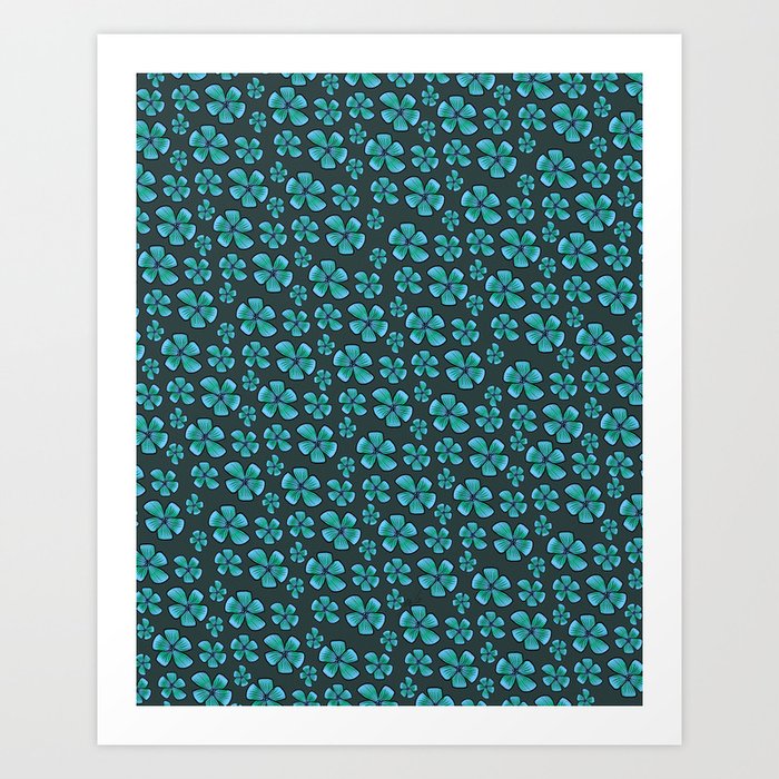 Flower Field Pattern_10.3 Art Print