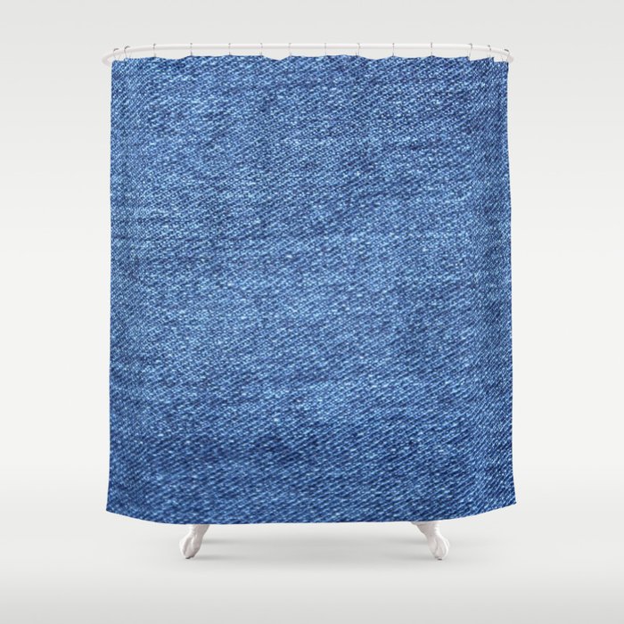 Blue Denim Shower Curtain By, Denim Shower Curtain