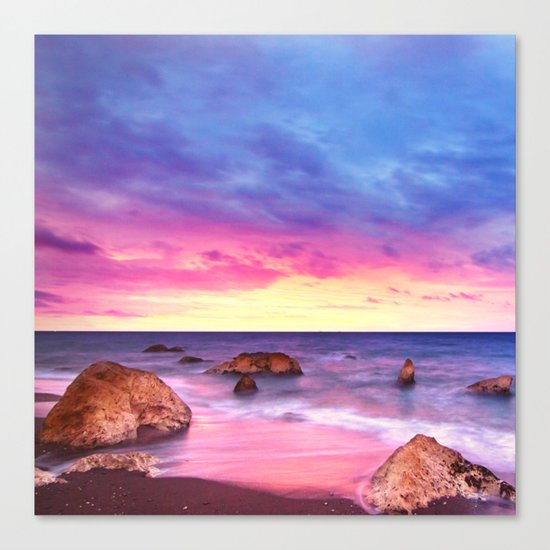 Sunrise over the Ocean Beach Canvas Print