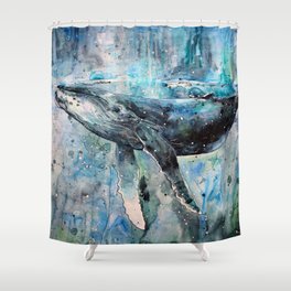 Whale Art Shower Curtain