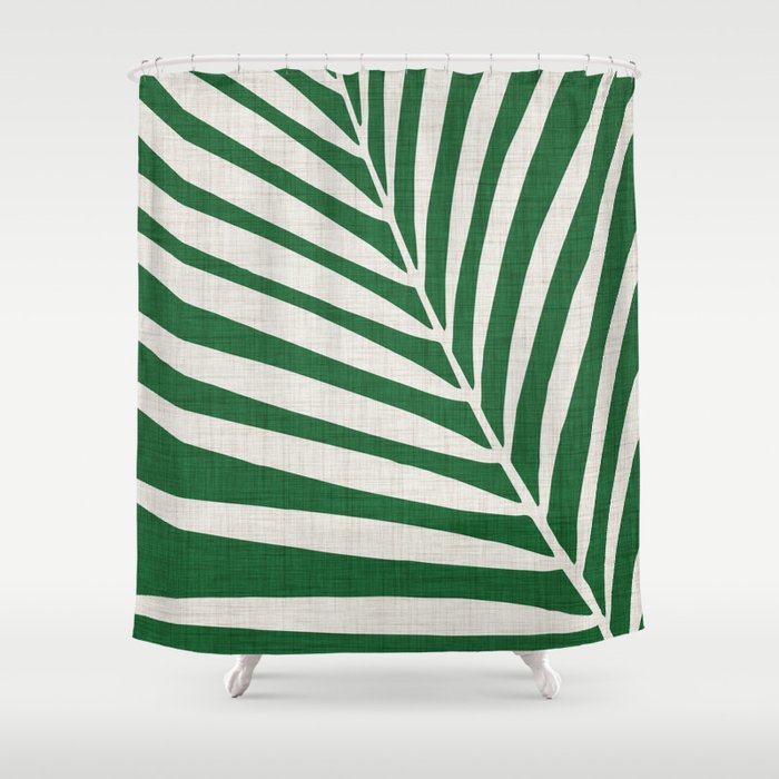 Minimalist Palm Leaf Shower Curtain