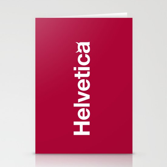 Hell-vetica Stationery Cards