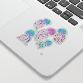 Neon Jelly Fish Dance Party Sticker