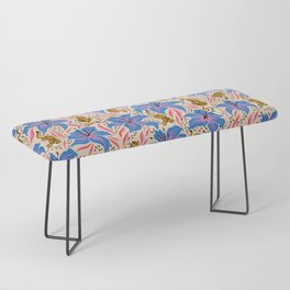 Tigers & Tiger Lilies – Blue & Yellow Bench
