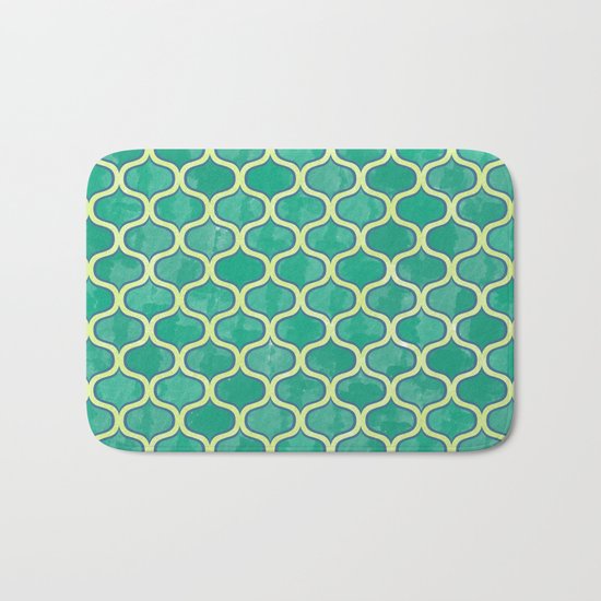 Watercolor Lovely Pattern VVV Bath Mat