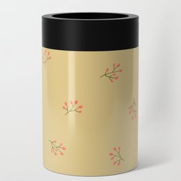 Branches With Red Berries Seamless Pattern on Beige Background Can Cooler