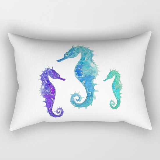 Seahorses Rectangular Pillow
