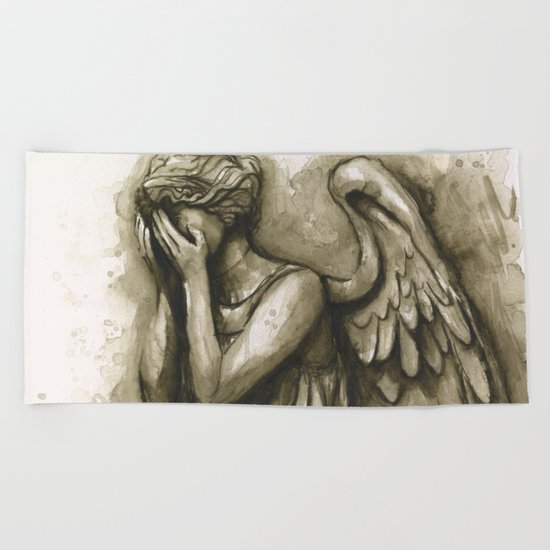 Weeping Angel Beach Towel